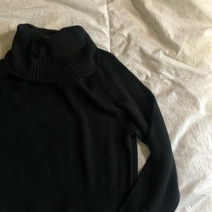 🔥Black Mini Turtleneck Sweater Dress
